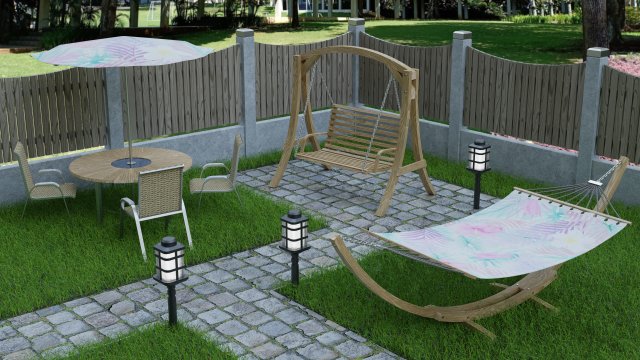Garden Furniture and Accessories Modèle 3D .c4d .max .obj .3ds .fbx .stl .blend 