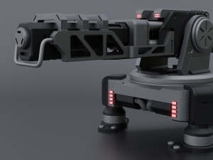 Sci-fi Turret 3D 模型
