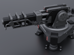 Sci-fi Turret 3D Model