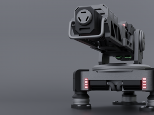 Sci-fi Turret 3D Model