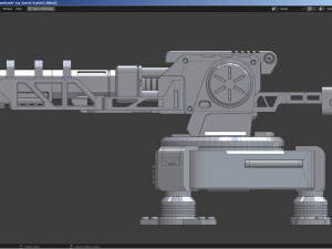 Sci-fi Turret 3D Model