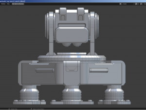 Sci-fi Turret 3D Model