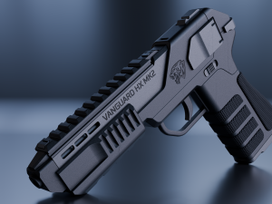 Sci-Fi - Cyberpunk Pistol 3D Model