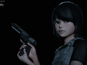 Fantascienza - Pistola cyberpunk Modello 3D