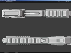 Fantascienza - Pistola cyberpunk Modello 3D