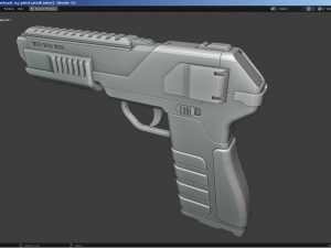 Sci-Fi - Cyberpunk Pistol 3D मॉडल