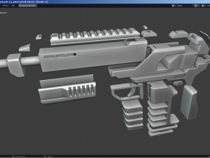 Sci-Fi - Cyberpunk Pistol 3D मॉडल