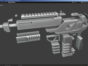 Fantascienza - Pistola cyberpunk Modello 3D
