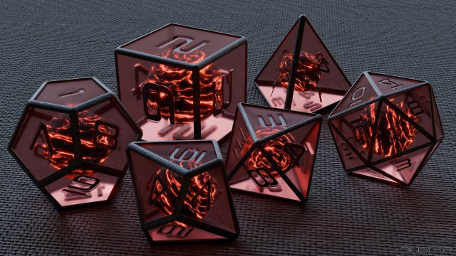 Custom Gaming Dice 3D Model .c4d .max .obj .3ds .fbx .stl .blend 