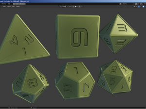 Custom Gaming Dice 3D Model