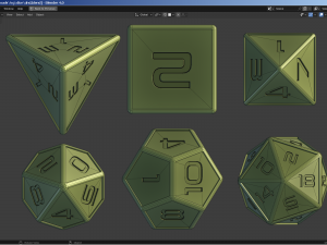 Custom Gaming Dice 3D Model