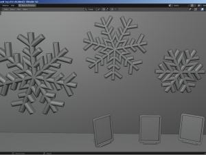 Modern Christmas Tree - Decoration Fireplace 3D Модель