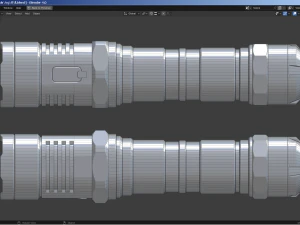 Tactical Flashlight 3D Model