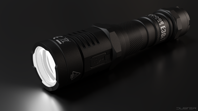 Tactical Flashlight 3D 模型 .c4d .max .obj .3ds .fbx .stl .blend 