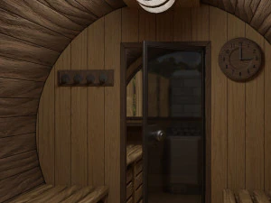Garden Barrel Sauna 3D Model
