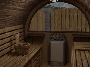Garden Barrel Sauna Modelo 3D