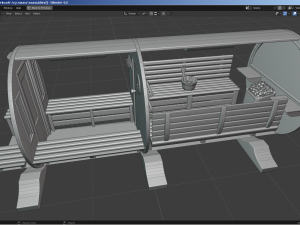 Garden Barrel Sauna Modelo 3D