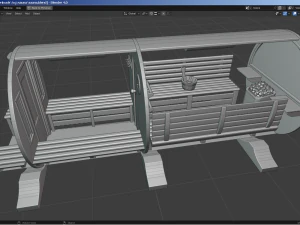 Garden Barrel Sauna 3D Model