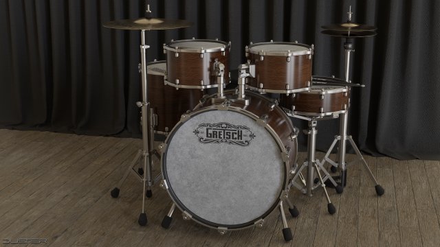 Percussion - Drum Set Modello 3D .c4d .max .obj .3ds .fbx .stl .blend 