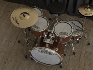 Percussion - Drum Set Modello 3D