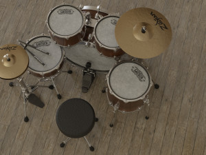 Percussion - Drum Set Modello 3D