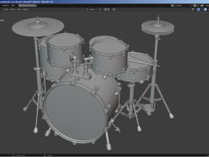 Percussion - Drum Set Modello 3D