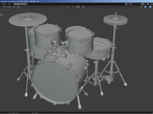 Percussion - Drum Set 3D Model