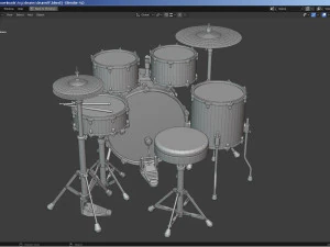 Percussion - Drum Set 3D Model