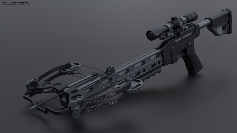 Military Crossbow 3D मॉडल .c4d .max .obj .3ds .fbx .stl .blend 