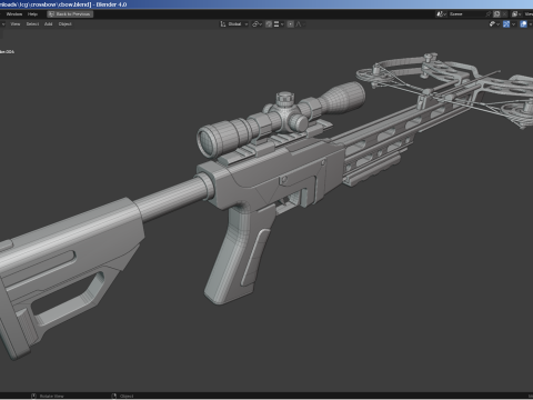 Military Crossbow 3D मॉडल