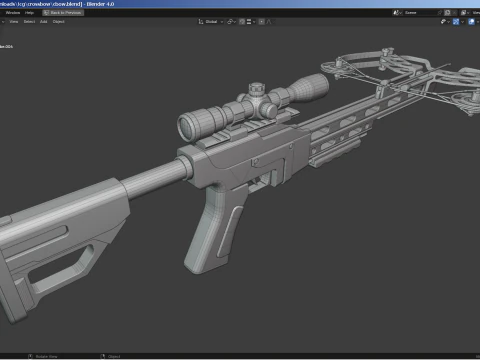Military Crossbow 3D Model