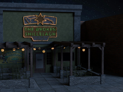The Broken Shillelagh - pub restaurant from Saints Row 3 Modèle 3D