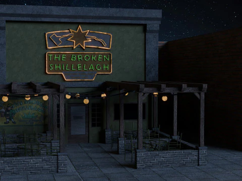 The Broken Shillelagh - pub-restaurant van Saints Row 3 3D Model