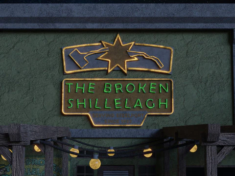The Broken Shillelagh - pub restaurant from Saints Row 3 3D Model