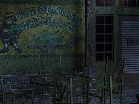 The Broken Shillelagh - pub restaurant from Saints Row 3 3D Model
