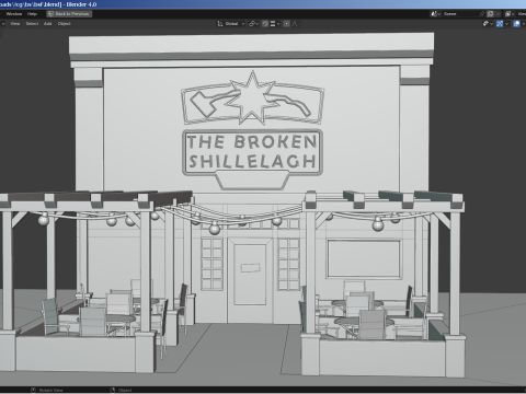 The Broken Shillelagh - pub restaurant from Saints Row 3 Modelo 3D