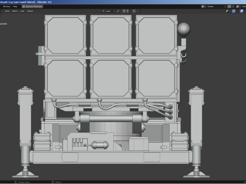 SAM Missile Launcher 1 of 3 3D Model