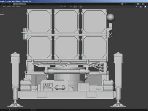 SAM Missile Launcher 1 of 3 3D Model