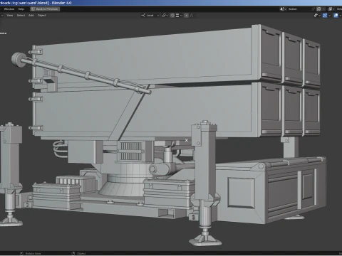 SAM Missile Launcher 1 of 3 3D Model