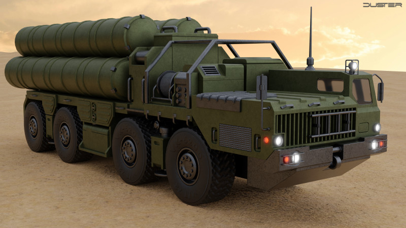 SAM Mobile Missile Launcher 2 of 3 3D Модель .c4d .max .obj .3ds .fbx .stl .blend 