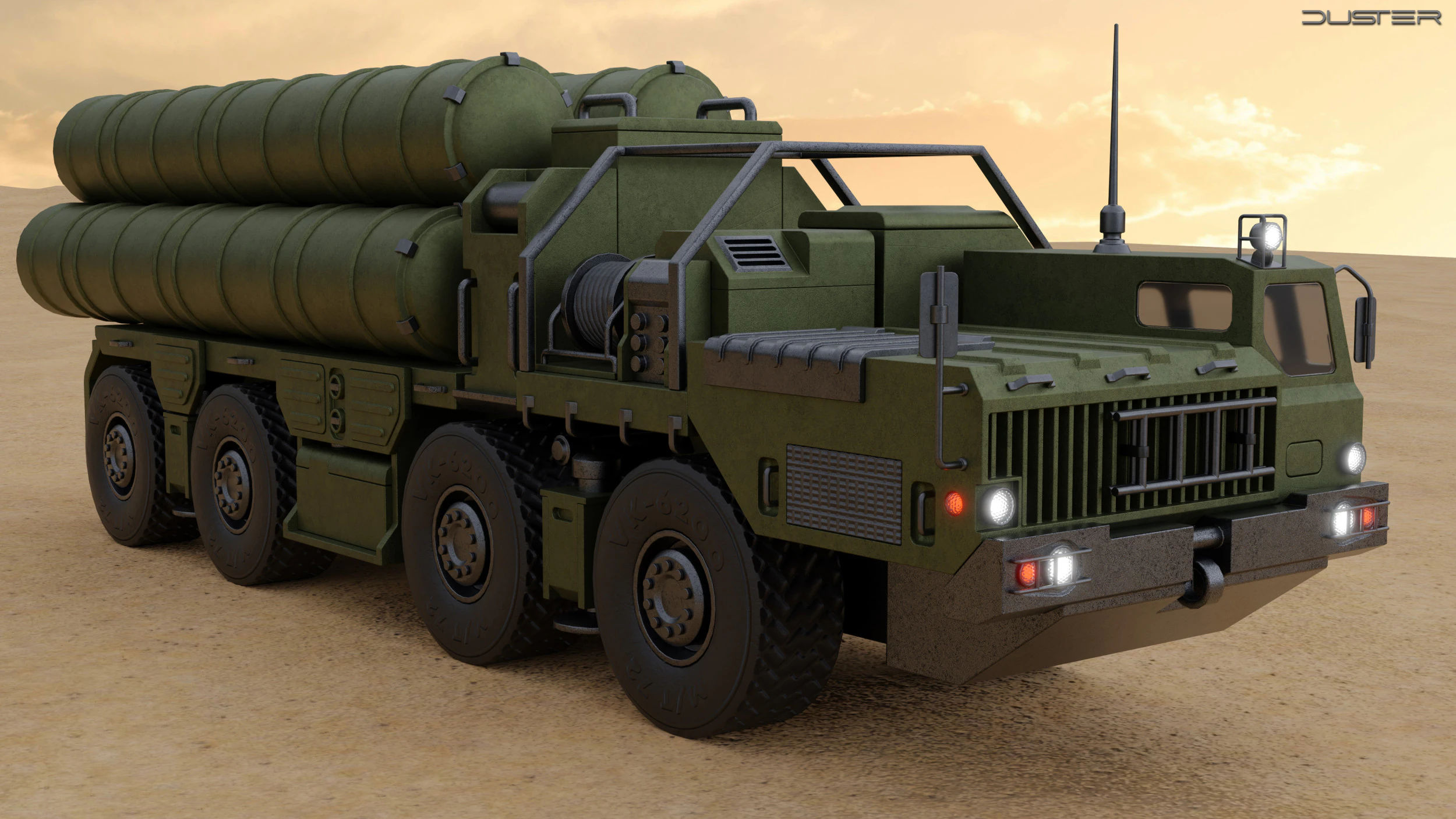 SAM Mobile Missile Launcher 2 of 3 3D Model .c4d .max .obj .3ds .fbx .stl .blend 