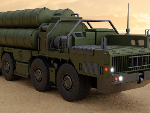 SAM Mobile Missile Launcher 2 of 3 3D Model