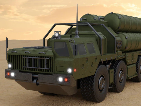 SAM Mobile Missile Launcher 2 of 3 3D Model