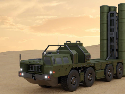 SAM Mobile Missile Launcher 2 of 3 3D Model