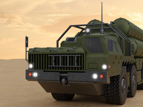 SAM Mobile Missile Launcher 2 of 3 3D Model