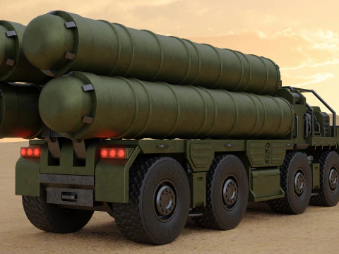 SAM Mobile Missile Launcher 2 of 3 3D Model