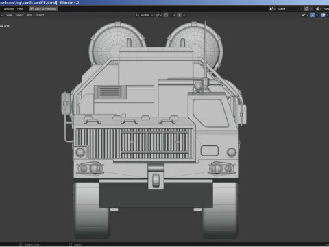 SAM Mobile Missile Launcher 2 of 3 3D Model
