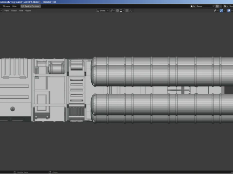 SAM Mobile Missile Launcher 2 of 3 3D Model
