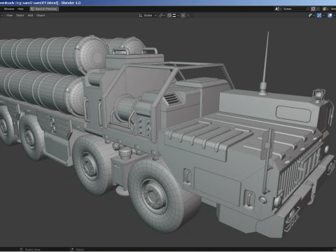 SAM Mobile Missile Launcher 2 of 3 3D Model