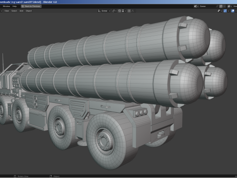 SAM Mobile Missile Launcher 2 of 3 3D Модель